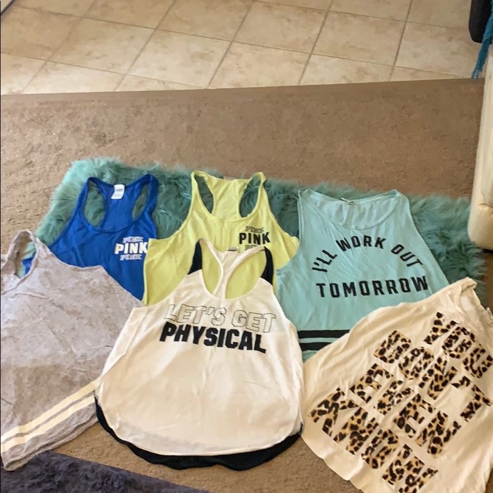 6-PINK Victoria’s Secret tank tops